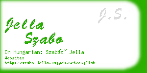 jella szabo business card